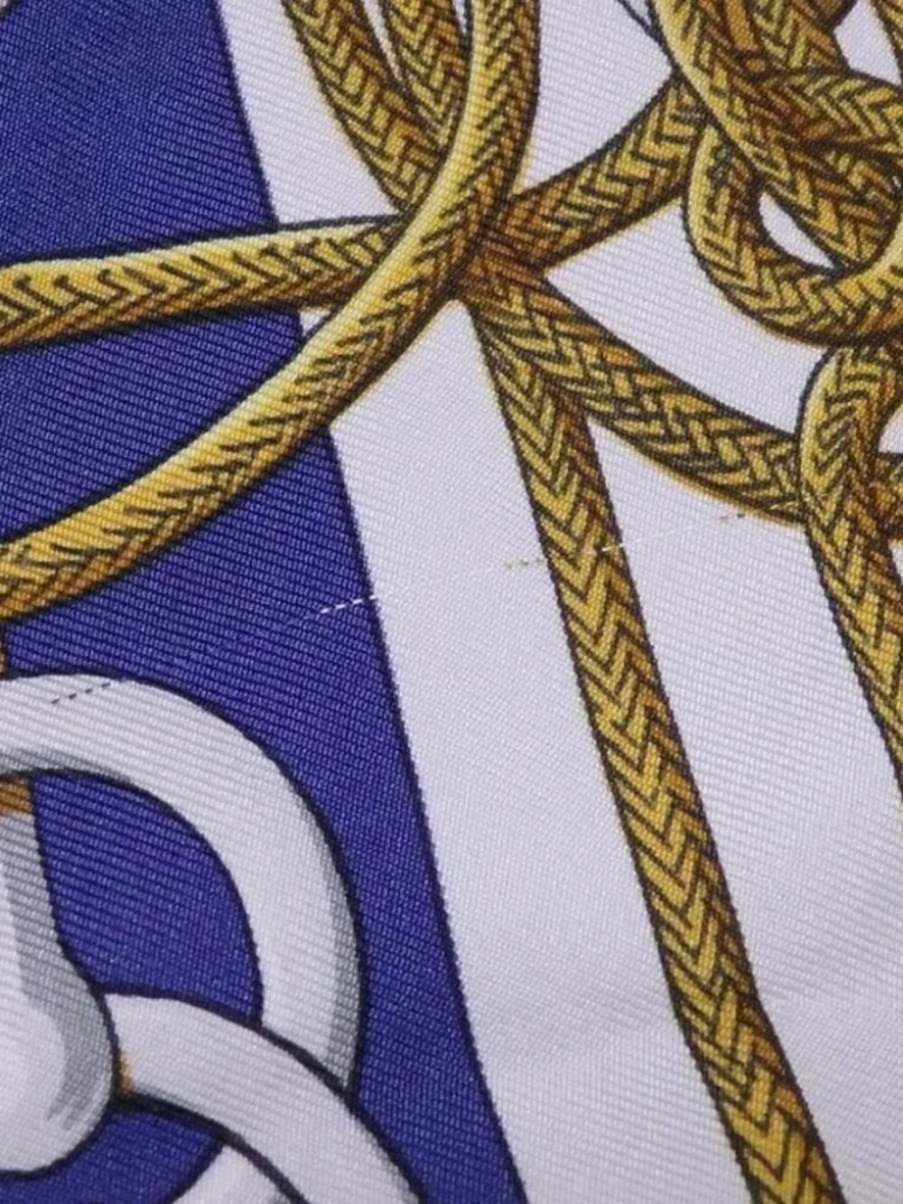 Auth HERMES Carre 90 Cliquetis Scarf Blue/Multicolor 100% Silk - Picture 5 of 5